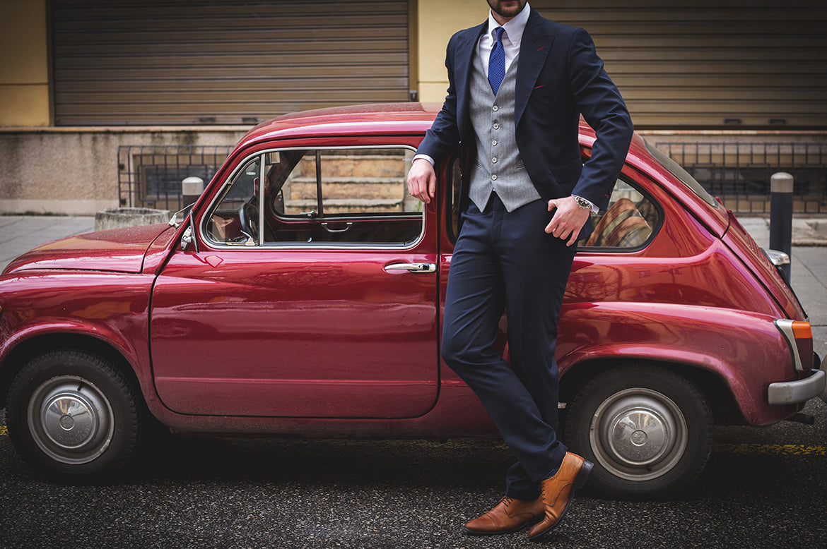 A modern man in vintage car!